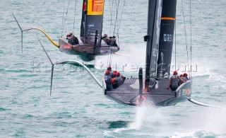 14/02/21 - Auckland (NZL)36th America’s Cup presented by PradaPRADA Cup 2021 - Final Day 2Ineos Team UK, Luna Rossa Prada Pirelli Team