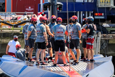 200221  Auckland NZL36th Americas Cup presented by PradaPRADA Cup 2021  DocksideIneos Team UK at Bas