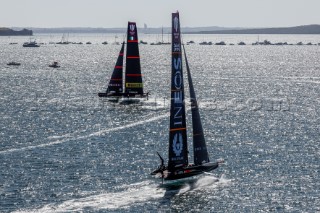 20/02/21 - Auckland (NZL)36th America’s Cup presented by PradaPRADA Cup 2021 - Final Day 3Luna Rossa Prada Pirelli Team, Ineos Team UK, Spectator Boats