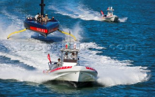 20/02/21 - Auckland (NZL)36th America’s Cup presented by PradaPRADA Cup 2021 - Final Day 3Luna Rossa Prada Pirelli Team, Chase Boat