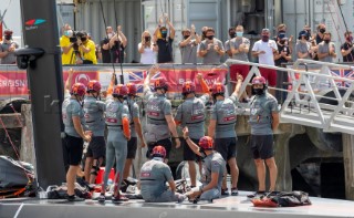 21/02/21 - Auckland (NZL)36th America’s Cup presented by PradaPRADA Cup 2021 - DocksideIneos Team UK with Supporters at dock out