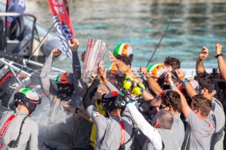 21/02/21 - Auckland (NZL)36th America’s Cup presented by PradaPRADA Cup 2021 - Final Day 4Luna Rossa Prada Pirelli Team receives the PRADA Cup