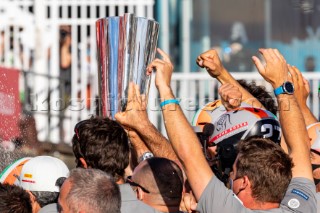 21/02/21 - Auckland (NZL)36th America’s Cup presented by PradaPRADA Cup 2021 - Final Day 4Luna Rossa Prada Pirelli Team receive PRADA Cup Trophy