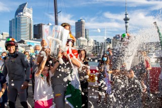 21/02/21 - Auckland (NZL)36th America’s Cup presented by PradaPRADA Cup 2021 - Final Day 4Luna Rossa Prada Pirelli Team receives the PRADA Cup Trophy