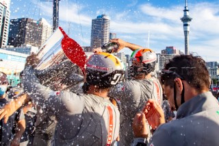 21/02/21 - Auckland (NZL)36th America’s Cup presented by PradaPRADA Cup 2021 - Final Day 4Luna Rossa Prada Pirelli Team receives the PRADA Cup Trophy