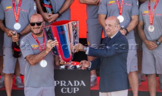 23/02/21 - Auckland (NZL)36th America’s Cup presented by PradaPRADA Cup 2021 - Prizegiving CeremonyMax Sirena (Team Director & Skipper - Luna Rossa Prada Pirelli Team), Francesco Longanesi Cattani (COR 36)