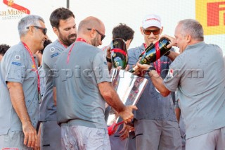 23/02/21 - Auckland (NZL)36th America’s Cup presented by PradaPRADA Cup 2021 - Prizegiving CeremonyMax Sirena (Team Director & Skipper - Luna Rossa Prada Pirelli Team), Vasco Vascotto (Sailor - Luna Rossa Prada Pirelli Team), Shannon Falcone (Sailor - Luna Rossa Prada Pirelli Team), Francesco Bruni (Sailor - Luna Rossa Prada Pirelli Team), Horacio Carabelli (Co-Design Coordinator - Luna Rossa Prada Pirelli Team)