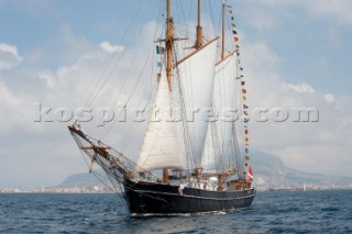 Tall ship Den Store Bjorn sailing