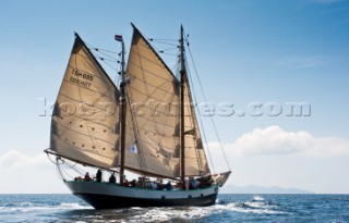 Tall ship Tecla sailing