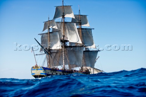 October 2014 Hermione sea trials Bordeaux to Brest