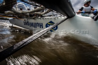 2015 Extreme Sailing Series - Act 5 - Hamburg.GAC Pindar skippered by Seve Jarvin (AUS) and crewed by Adam Minoprio (NZL), Marcus Ashley-Jones (AUS), James Wierzbowski (AUS) and James Corrie (AUS).