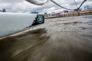 2015 Extreme Sailing Series - Act 5 - Hamburg.GAC Pindar skippered by Seve Jarvin (AUS) and crewed by Adam Minoprio (NZL), Marcus Ashley-Jones (AUS), James Wierzbowski (AUS) and James Corrie (AUS).