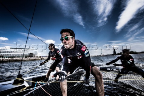 2015 Extreme Sailing Series  Act 5  HamburgTeam Turx skippered by Edhem Dirvana TUR and Mitch Booth 