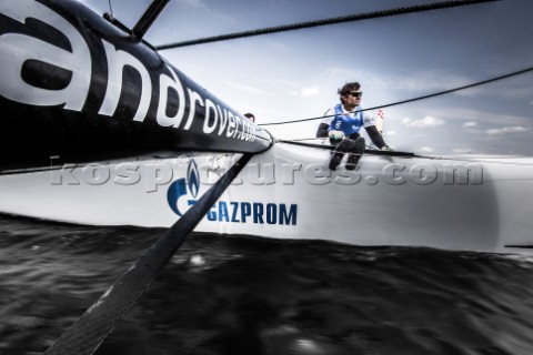 2015 Extreme Sailing Series  Act 5  HamburgGazprom Team Russia skippered by Phil Robertson NZL and c