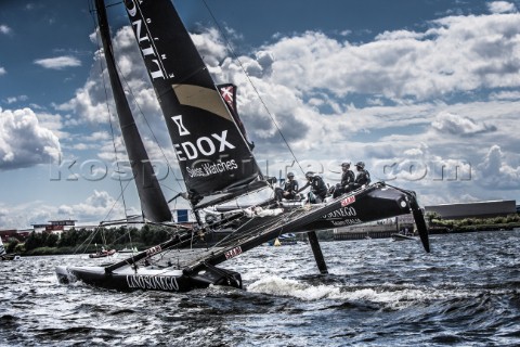 2015 Extreme Sailing Series  Act 5  HamburgLino Sonego Team Italia skippered by Lorenzo Bressani ITA