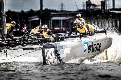 2015 Extreme Sailing Series  Act 5  HamburgSAP Extreme Sailing Team skippered by Jes GramHansen DEN 