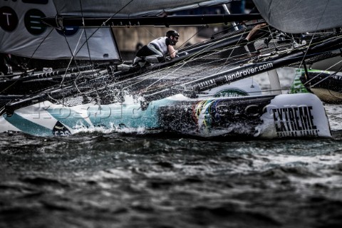 2015 Extreme Sailing Series  Act 5  HamburgGAC Pindar skippered by Seve Jarvin AUS and crewed by Ada