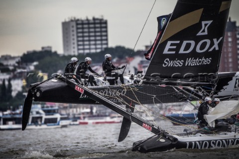 2015 Extreme Sailing Series  Act 5  HamburgLino Sonego Team Italia skippered by Lorenzo Bressani ITA