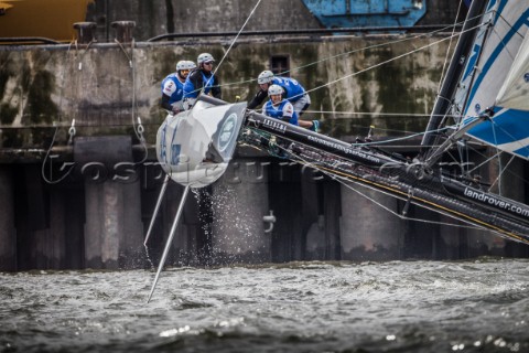 2015 Extreme Sailing Series  Act 5  HamburgGazprom Team Russia skippered by Phil Robertson NZL and c