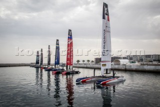 Americas Cup arrives in Muscat. Practice race. Louis Vuitton Americas Cup World Series Oman 2016. The youth squad. Opening ceremony. Muscat ,The Sultanate of Oman.