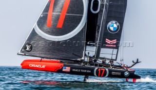 Americas Cup arrives in Muscat.Practice race.Louis Vuitton Americas Cup World Series Oman 2016.First day of racing. ORACLE TEAM USA Skipper and Helmsman - Jimmy SpithillGeneral Manager - Grant SimmerTeam Founder - Larry Ellison (also Executive Chairman of the Board and Chief Technology Officer of ORACLE Corporation)Jimmy Spithill, Tom Slingsby, Kyle Langford, Kinley Fowler, Sam Newton. Muscat ,The Sultanate of Oman.