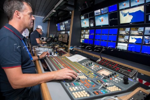 Louis Vuitton Americas Cup World Series Oman 2016 TV compound Second day of racing 28th of February 