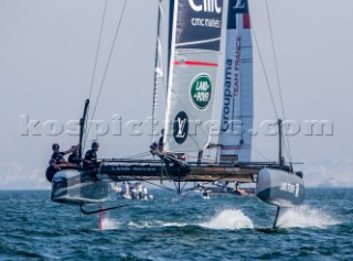 Louis Vuitton Americas Cup World Series 2016 Oman. Land Rover BAR, Ben Ainslie, Paul Campbell-James, Giles scott,Nick Hutton, David Carr. Muscat ,The Sultanate of Oman.