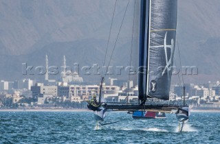 Louis Vuitton Americas Cup World Series 2016 Oman. Artemis Racing, Nathan Outteridge, Iain Percy, Luke Parkinson, Kalle Torlen, Chris Brittle. Muscat ,The Sultanate of Oman.