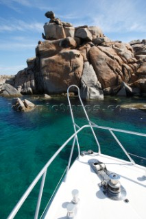 MOTOR YACHT IN SOUTH CORSICA. PERFECT BEACH, BLUE DREAM