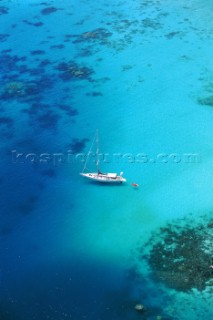 Boat at anchor in Noumea, New Caledonia