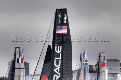 First day of the Americas Cup World Series Cascais Portugal