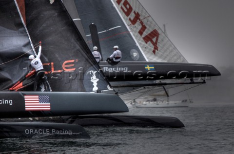 Oracle Racing AC45 for the Americas Cup in Cascais Portugal