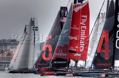 First day of the Americas Cup World Series Cascais Portugal