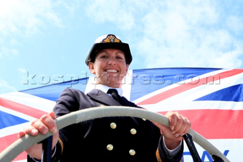 COWES ENGLAND  JUNE 30 Armed Forces Day Solo round the world sailor Dee Caffari MBE appointed a Hono