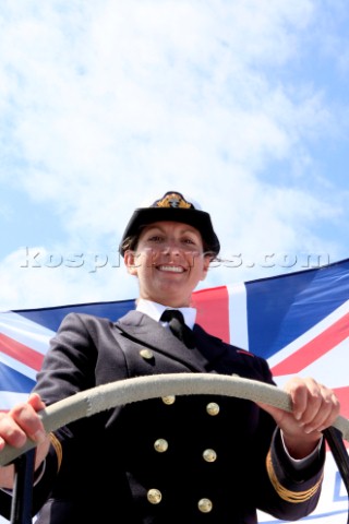 COWES ENGLAND  JUNE 30 Armed Forces Day Solo round the world sailor Dee Caffari MBE appointed a Hono