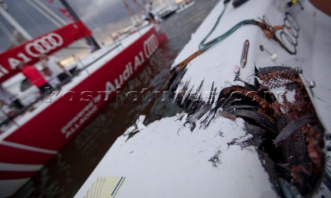 Cagliari 220910Audi Medcup 2010Region of Sardinia TrophyAudi A1 powered by ALL4ONE  Bribon crash