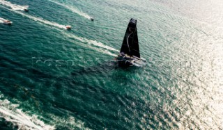 MARSEILLE,FRANCE, SEPTEMBER 29TH 2012 : Spindrift racing (MOD70) skippered by Yann Guichard from France, during the Marseille City Races of the MOD70 European Tour.