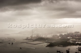 Cargo port and a suspension bridge