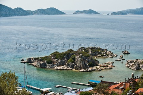 The view from Kekova Island off the coast of Turkey