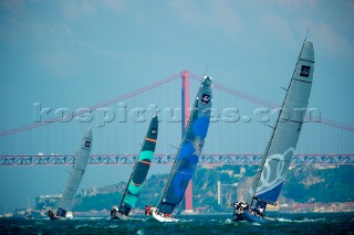 AUDI MEDCUP CIRCUIT, CASCAIS, PORTUGAL, MAY 21ST 2011: Day 4 - TP52 Coastal Race. Synergy (RUS), Quantum (USA),