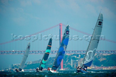 AUDI MEDCUP CIRCUIT CASCAIS PORTUGAL MAY 21ST 2011 Day 4  TP52 Coastal Race Synergy RUS Quantum USA