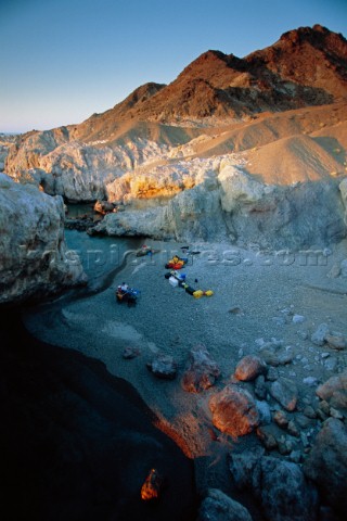 An overview of isolated camp life on the island of San Lorenzo near Santa Rosalia Baja California Me