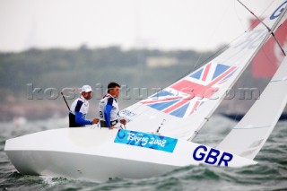 Qingdao, China, 20080821  Qingdao 2008 OLYMPICS  GOLD MEDAL  Percy Ian and Simpson Andrew (GBR) - Star Class