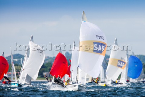 Aarhus Denmark 2010 SAP 505 WORLD CHAMPIONSHIP  perfect sailing conditions on the bay of Aarhus on r