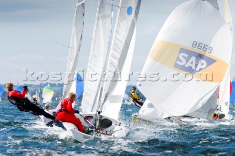 Aarhus Denmark 2010 SAP 505 WORLD CHAMPIONSHIP  perfect sailing conditions on the bay of Aarhus on r