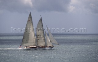 The Atlantic Challenge Cup 1997 presented by Rolex. Organised jointly by the New York Yacht Club and the Royal Yacht Squadron this superyacht race started from Ambrose Light (New York) and finished off The Lizard, Cornwall, UK.