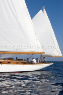 The sea is a mass of reflections as Argyll tries to find wind during the Blue Bird Cup 2011