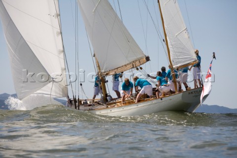 Les Regates Imperiales 2012  onboard Skylark of 1937