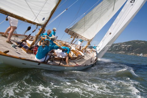 Les Regates Imperiales 2012  onboard Skylark of 1937