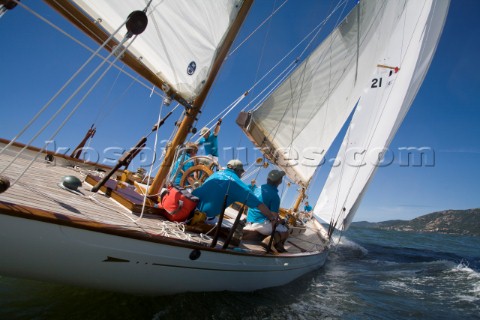 Les Regates Imperiales 2012  onboard Skylark of 1937